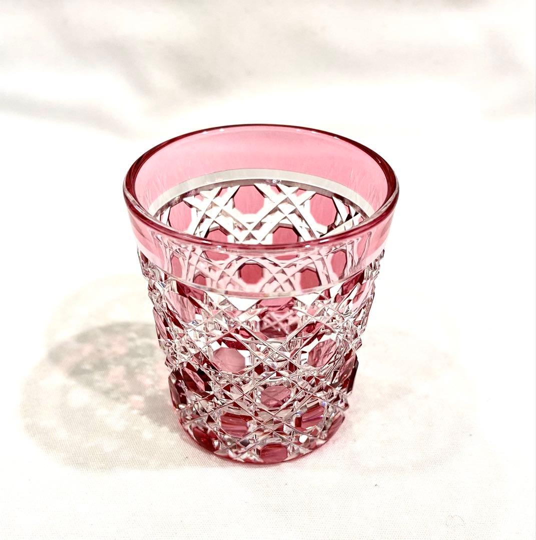 江戸切子／カガミクリスタル ”八角籠目紋” ペア懐石杯