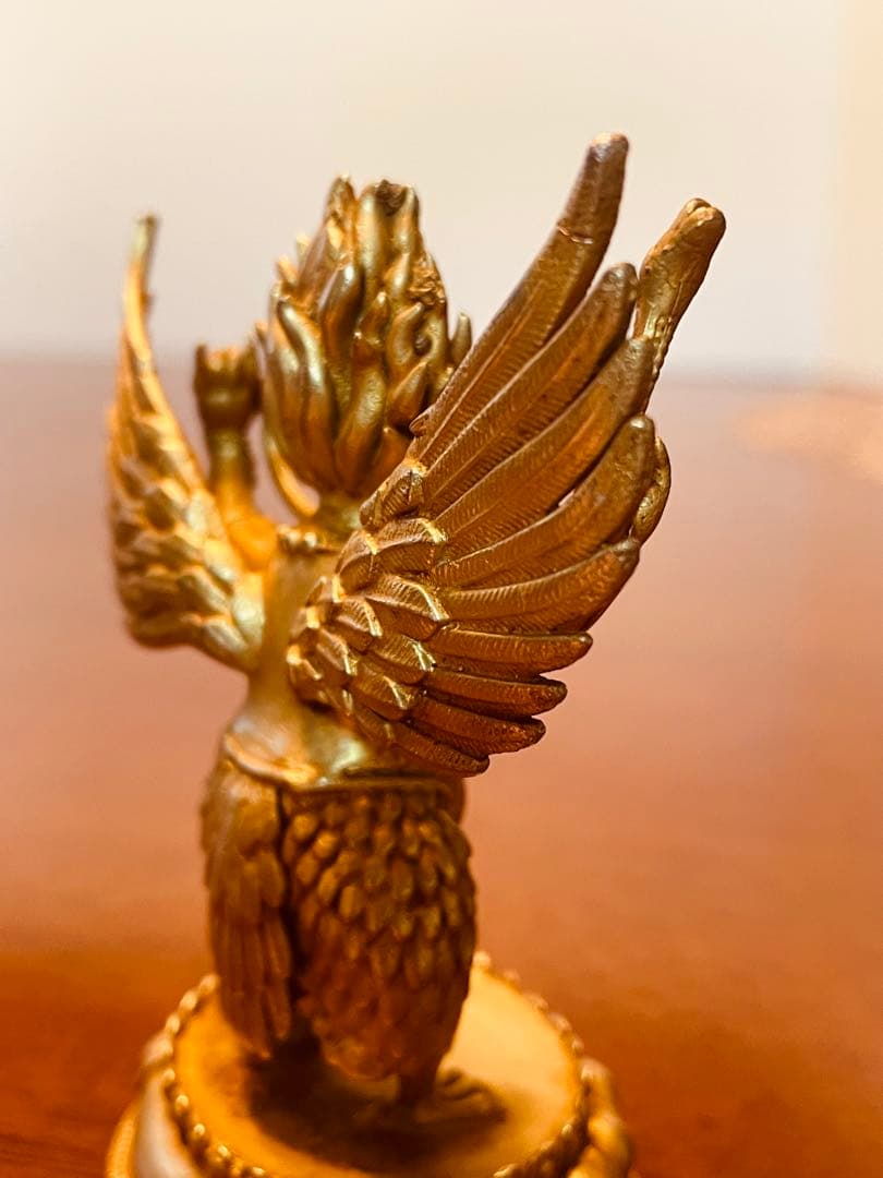 ＜チベット密教 新品1点物＞鍍金 ガルーダ（迦楼羅／金翅鳥）尊像 不死鳥