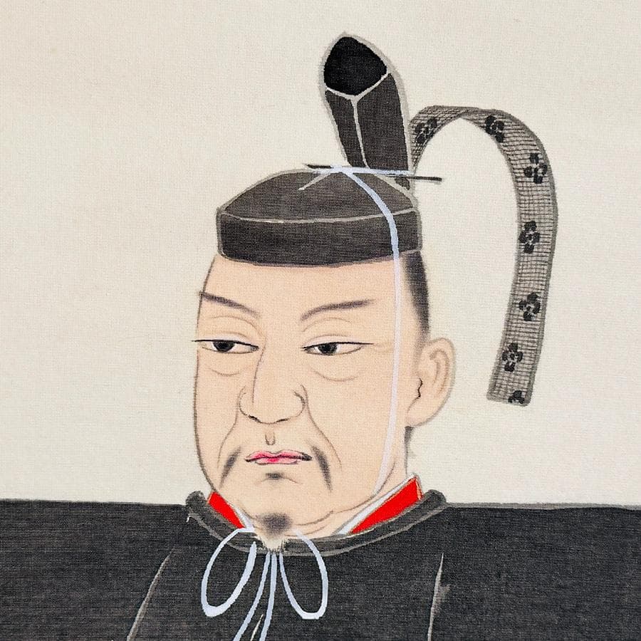 天神様 菅公像 菅原道真像 掛軸 桂山筆 人物画 肖像画 学問の神 日本画 共箱