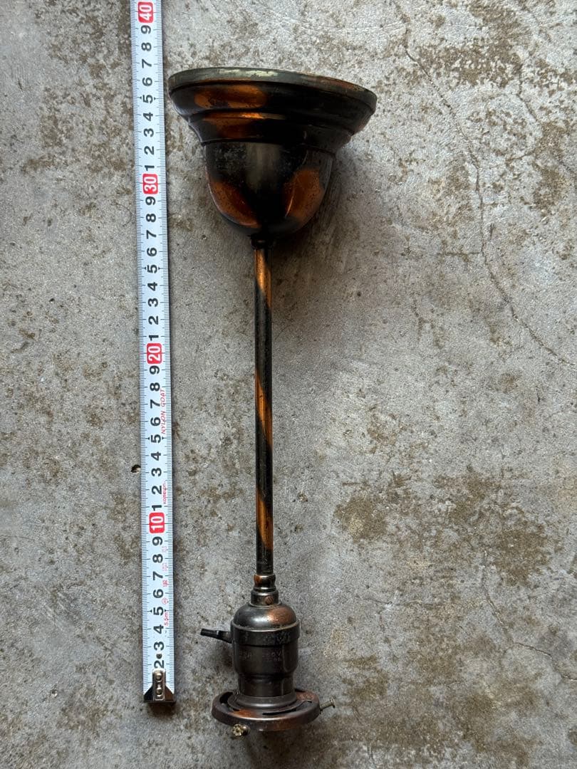 アンティークJapanned シーリングランプジャパンフィニッシュ