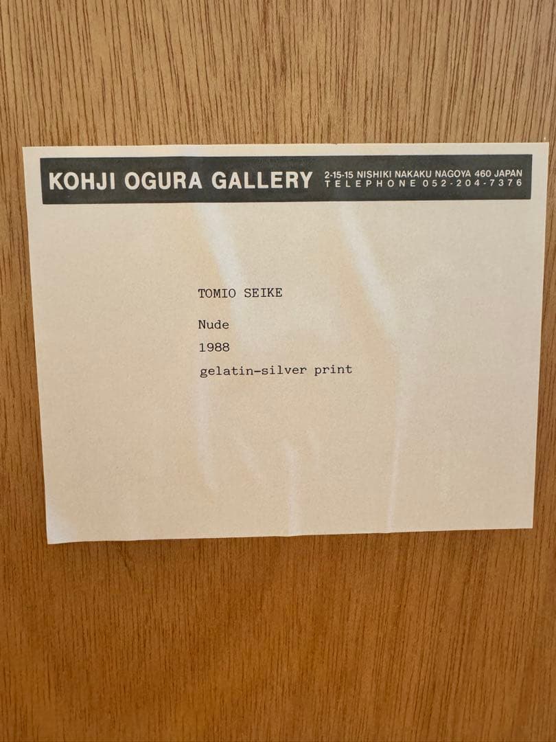 Tomio Seike Nude 写真　1988