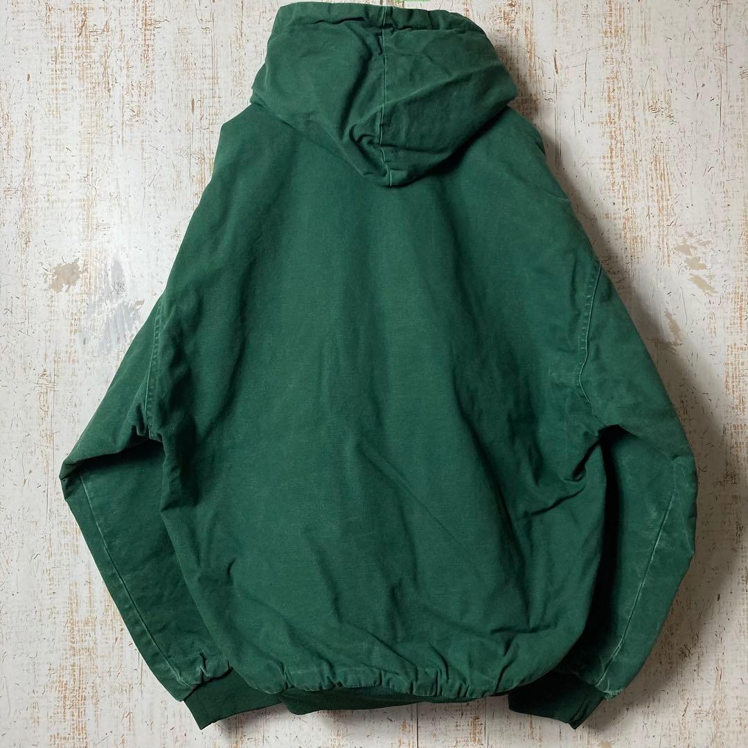 70s80s USA製アクティブ ダックジャケット 企業 グリーン アメリカ古着
