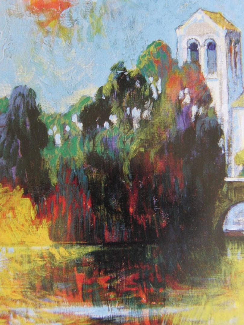 深沢孝哉、【アムステルダム郊外】、希少な額装用画集より、厳選、新品額装