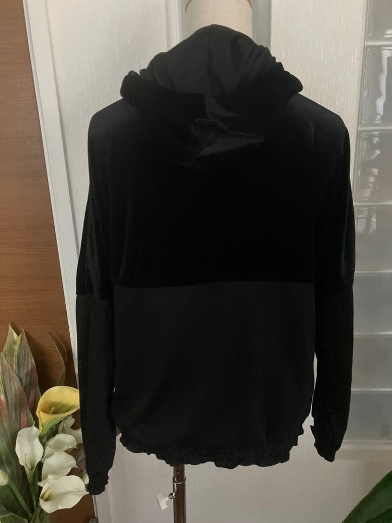 ⭐️超美品⭐️マスターバニー　ベロア　切り替えジップパーカー　ジャケット　蓄熱　黒