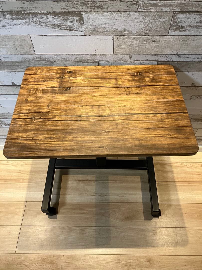 【送料込み】昇降デスク 幅70スタンディングデスク ヴィンテージカラー