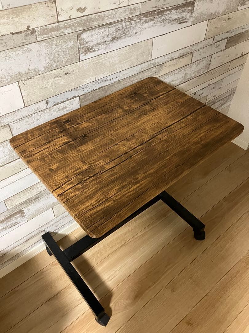 【送料込み】昇降デスク 幅70スタンディングデスク ヴィンテージカラー