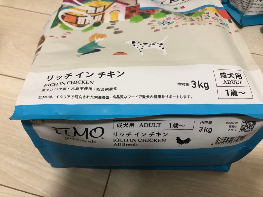 ELMO エルモ ドッグフード リッチ イン チキン 3kg＋800g×3袋 ELMO