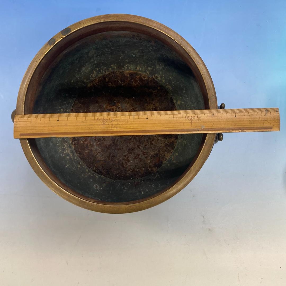 唐金製（宣徳銅） 金谷五郎三郎 火鉢 手あぶり 箱付き