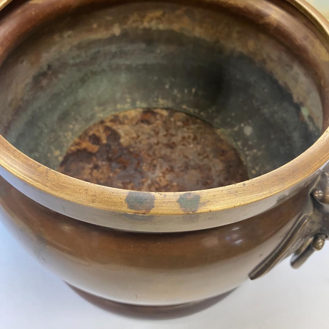 唐金製（宣徳銅） 金谷五郎三郎 火鉢 手あぶり 箱付き