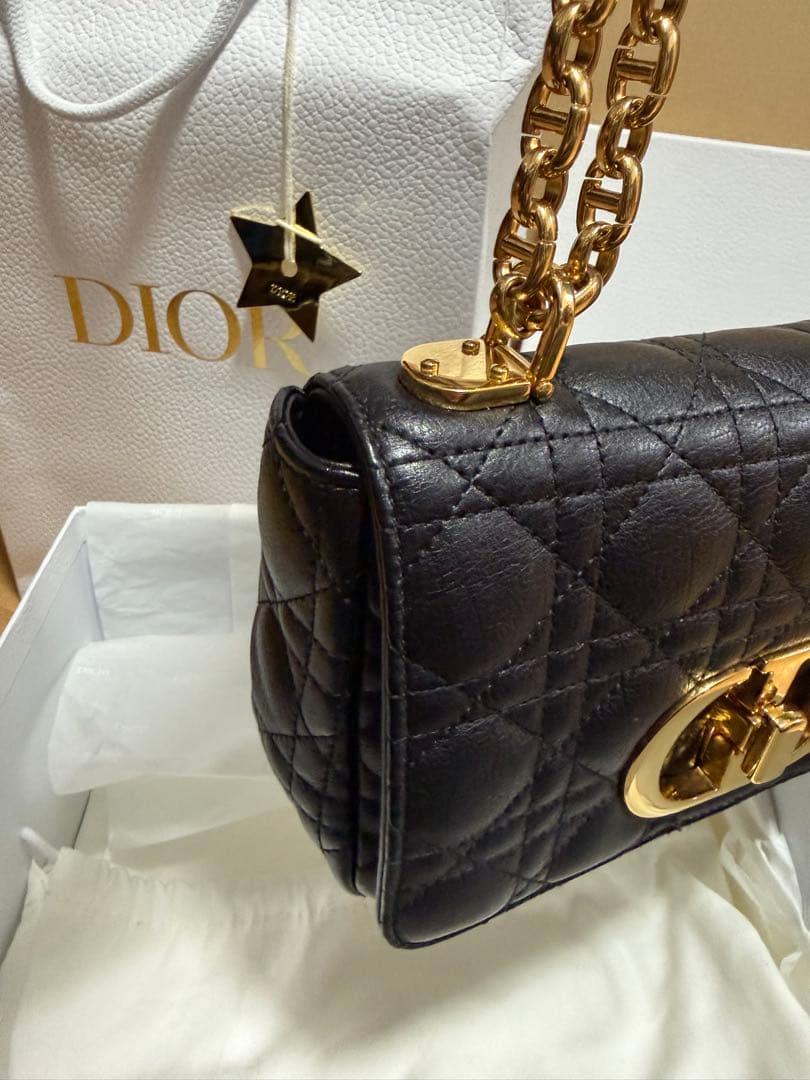 Dior caro ディオール カロ スモール ブラック ゴールド金具