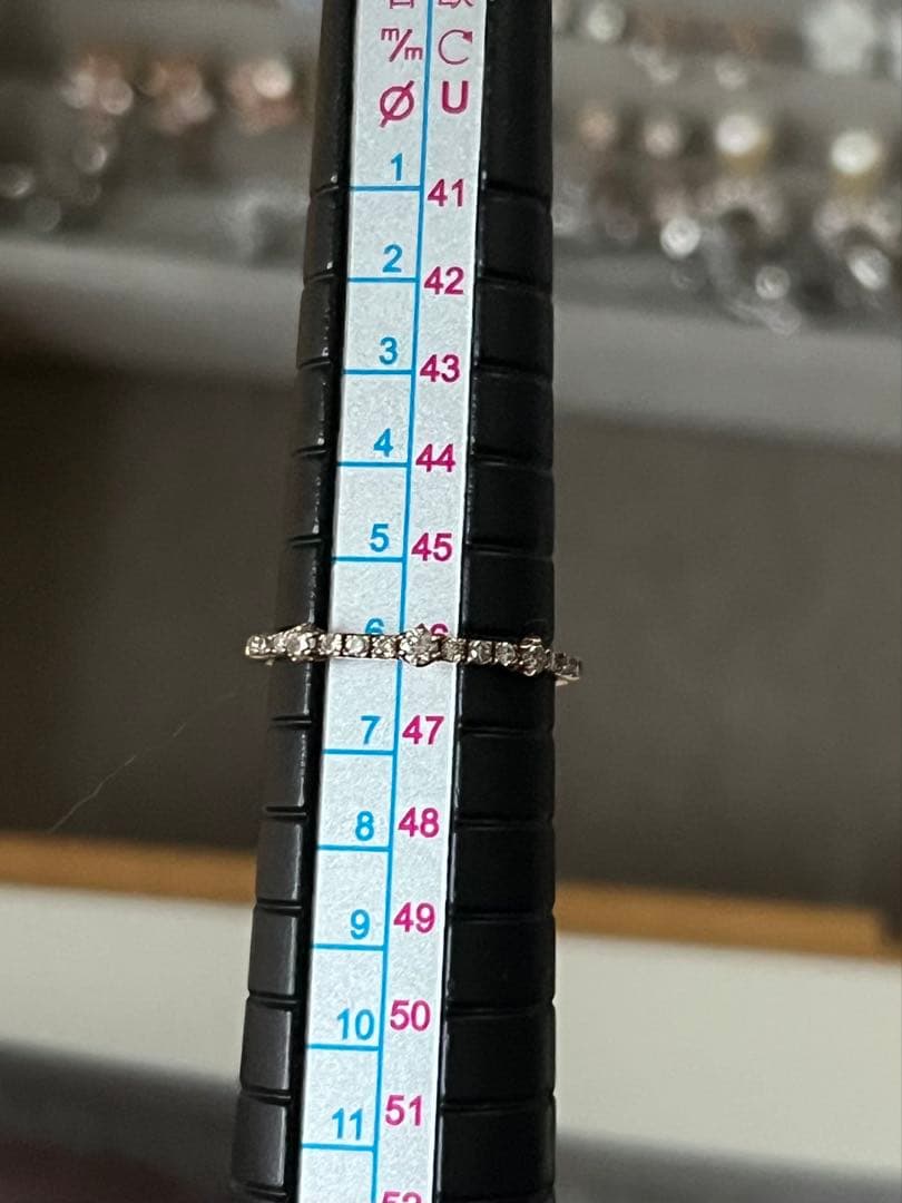 最終K10PGダイヤモンドリング　ハーフエタニティ