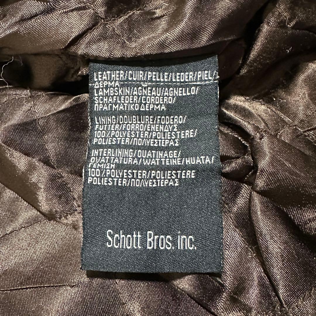 専用☆L✨Schott MA-7 MA-1フライトジャケット ラムレザー ブラウ