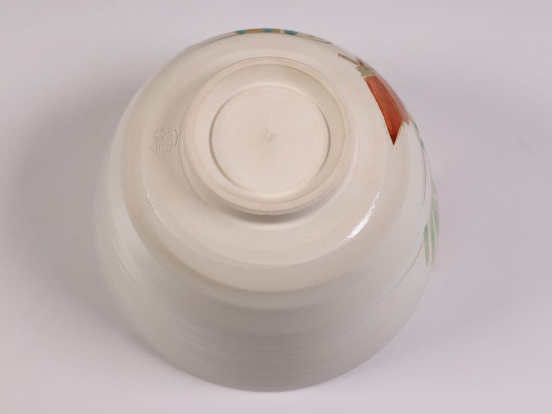 茶道具 平安桐鳳(手塚桐鳳) 仁清八ツ橋 抹茶碗 共箱 京焼 杜若【MB73