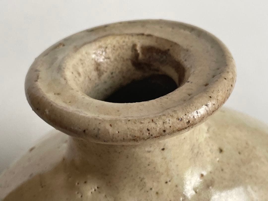 陶芸家　桃源窯　吉田喜彦　横瓶　扁壺　花瓶　花入　李朝　粉引　師　荒川豊蔵