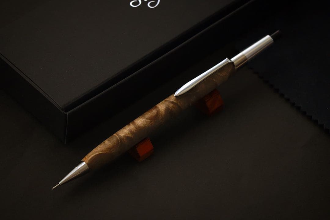 マーブルウッドシャーペン0.5mm Steef & Co. マーブルウッド上杢