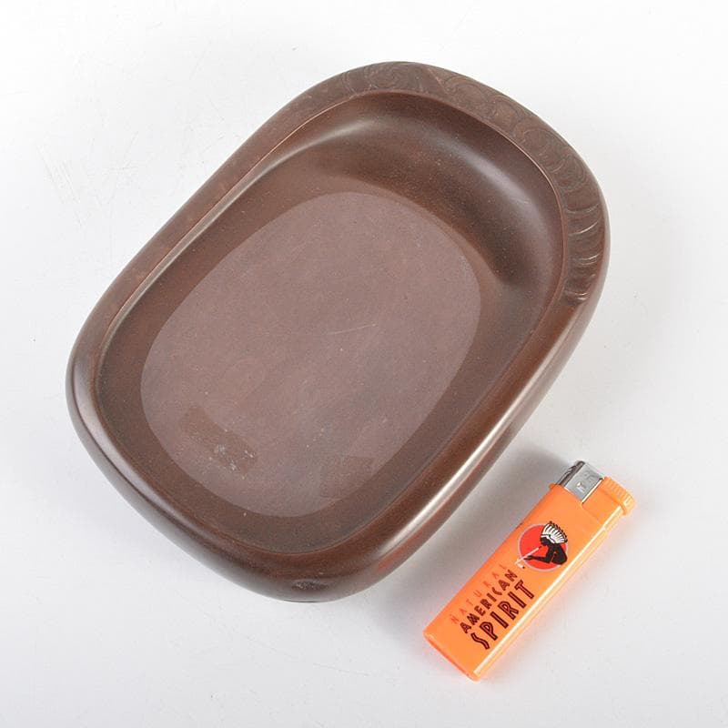 書道具 二代目 相馬羊堂作 紅渓石硯 C 6296