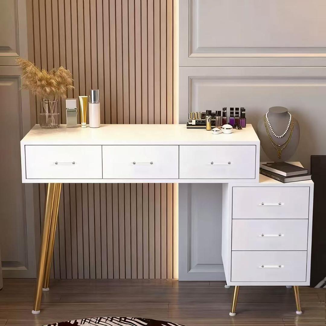 ホワイトマーブル調ドレッサーデスクのみ 訳あり品 J204-100-04