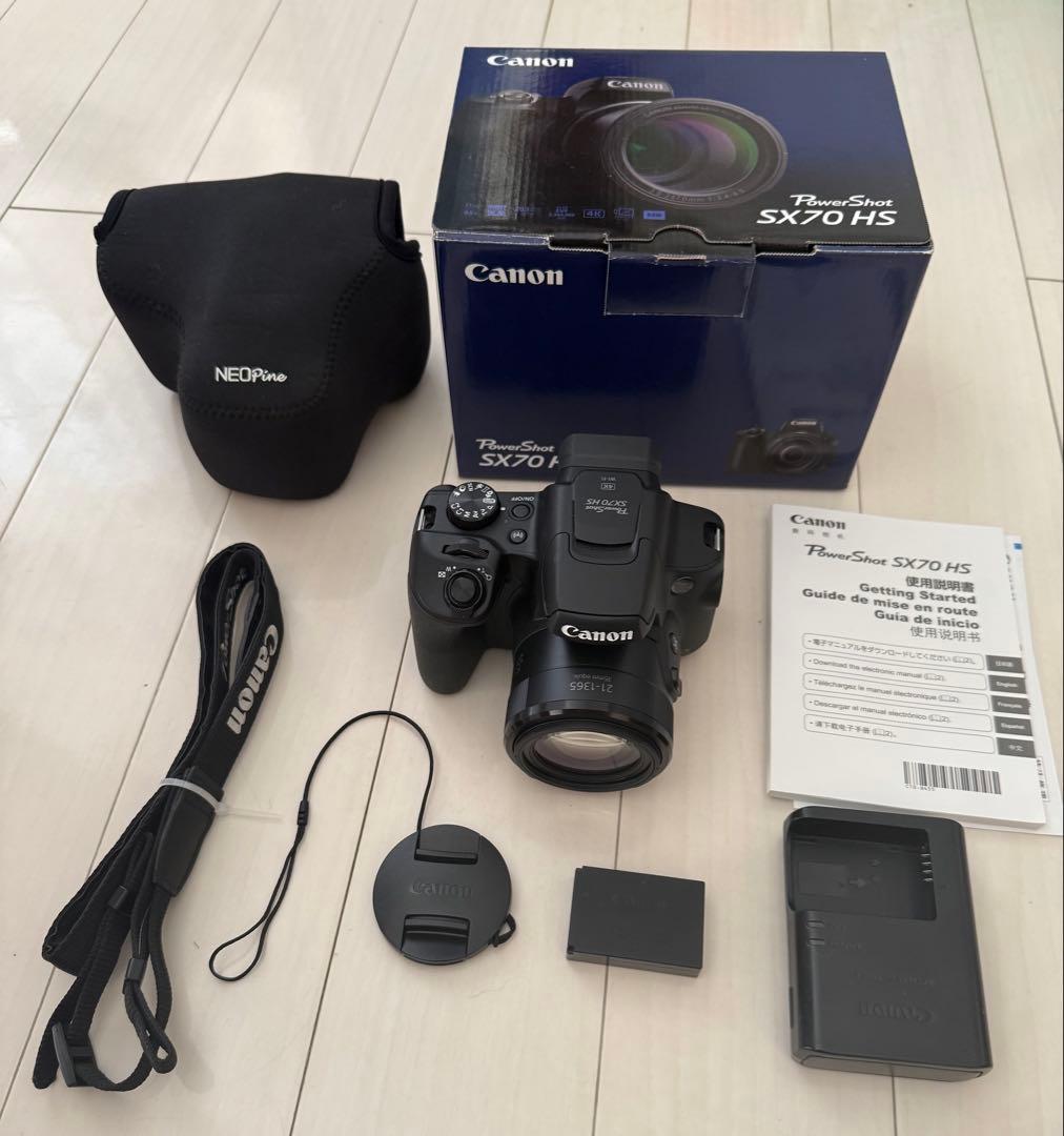 Canon PowerShot SX70 HS 本体と付属品 Amazon.com : Canon PowerShot SX70 HS Digital Camera (3071C001) + 2