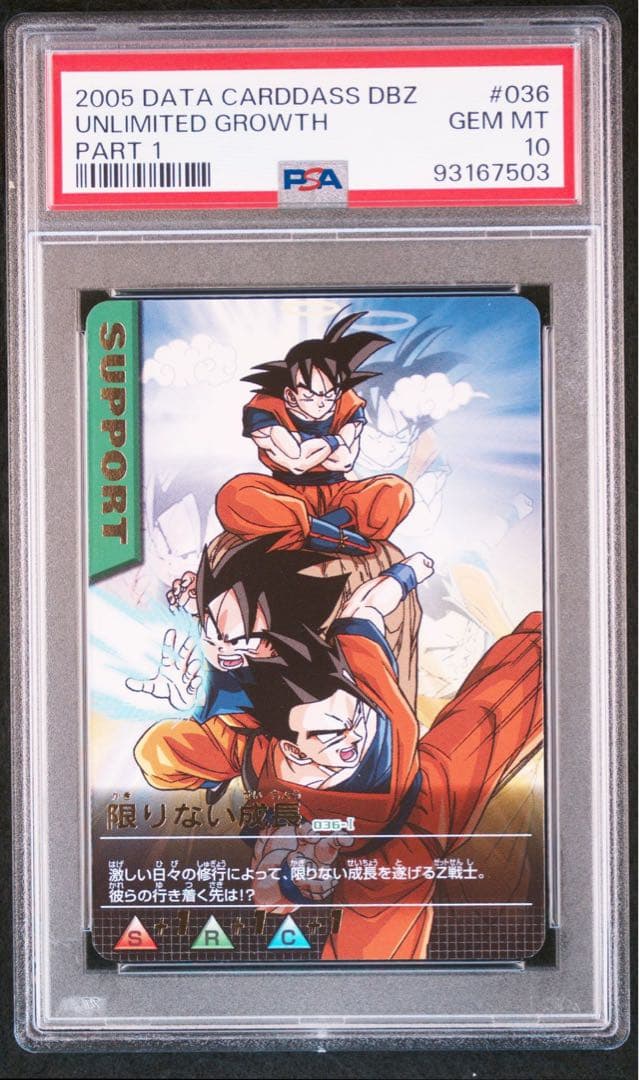 PSA10 孫悟空 ドラゴンボールデータカードダス鑑定品