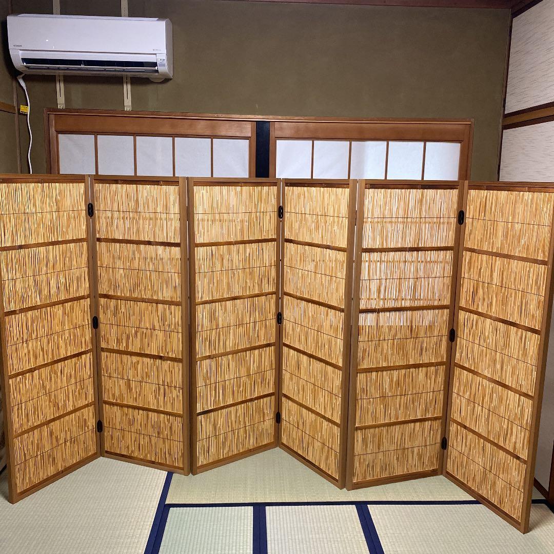 茶道具】花寄六枚屏風（紙箱）☆送料込☆