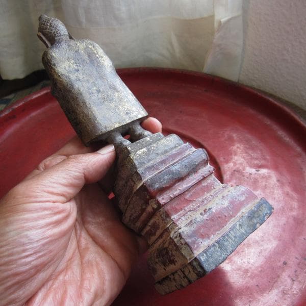 19世紀 タイの木製仏 立像 アンティーク