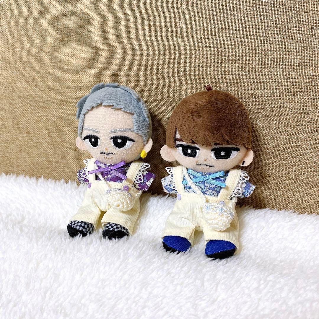 ゆず様専用 チルぬい服 コ デュロイ2点 青 紫 グレンチェック3点