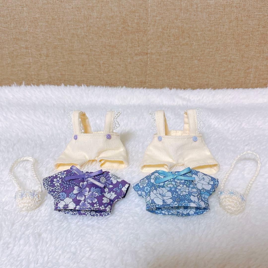 ゆず様専用/チルぬい服[コーデュロイ2点]青・紫[グレンチェック3点] 黒・