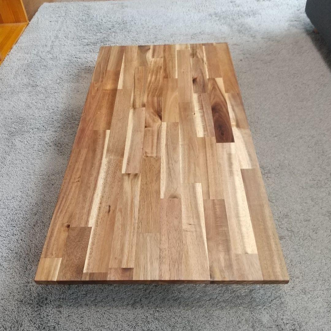 アカシア無垢集成材折りたたみローテーブル