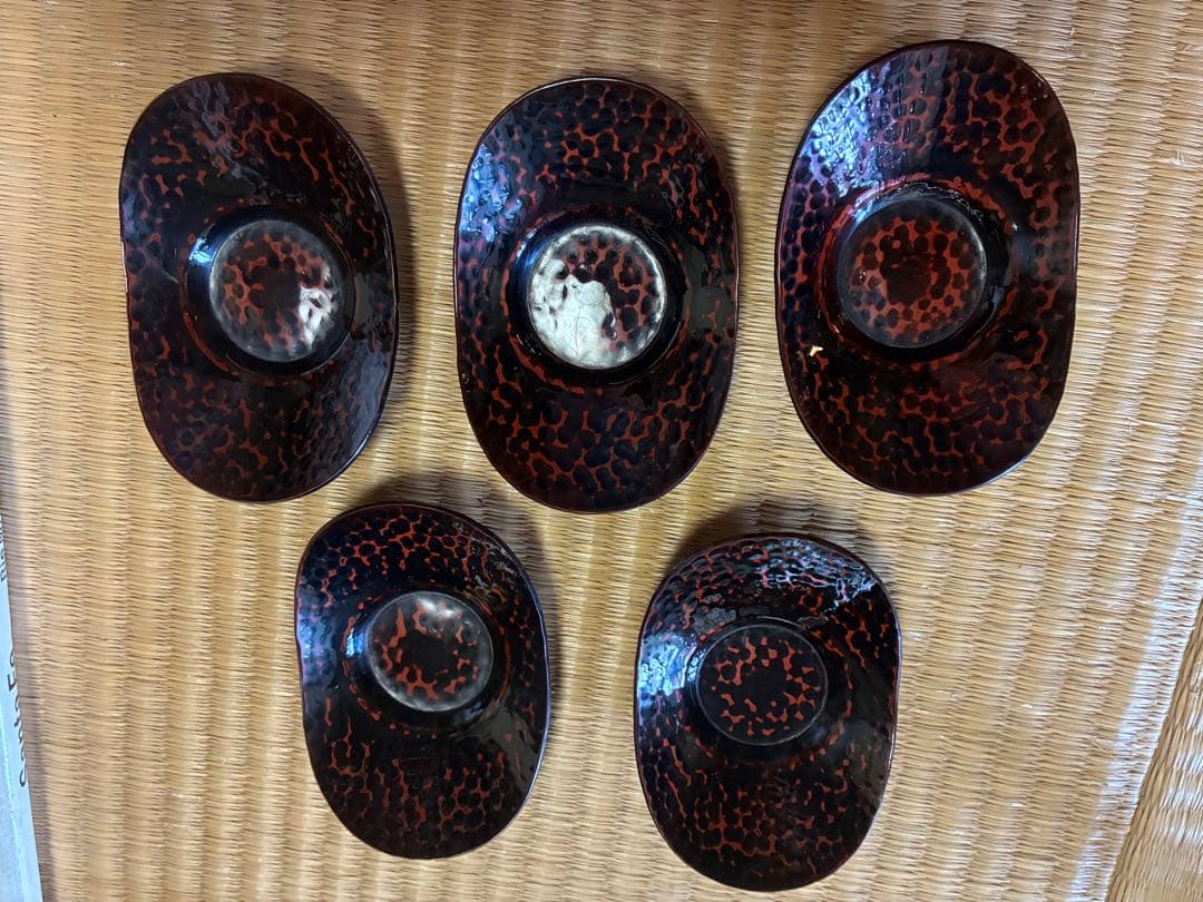 鎚起銅器 茶托 5個セット 鎚起銅器 ついきどうき 茶托 5