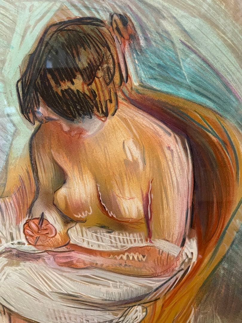 【送料込】梅原龍三郎 大判リトグラフ 裸婦 限定102/125部