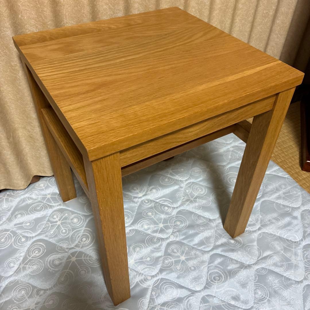 無印良品 オーク無垢材 サイドテーブル ベンチ スツール 椅子 チェア 台 棚