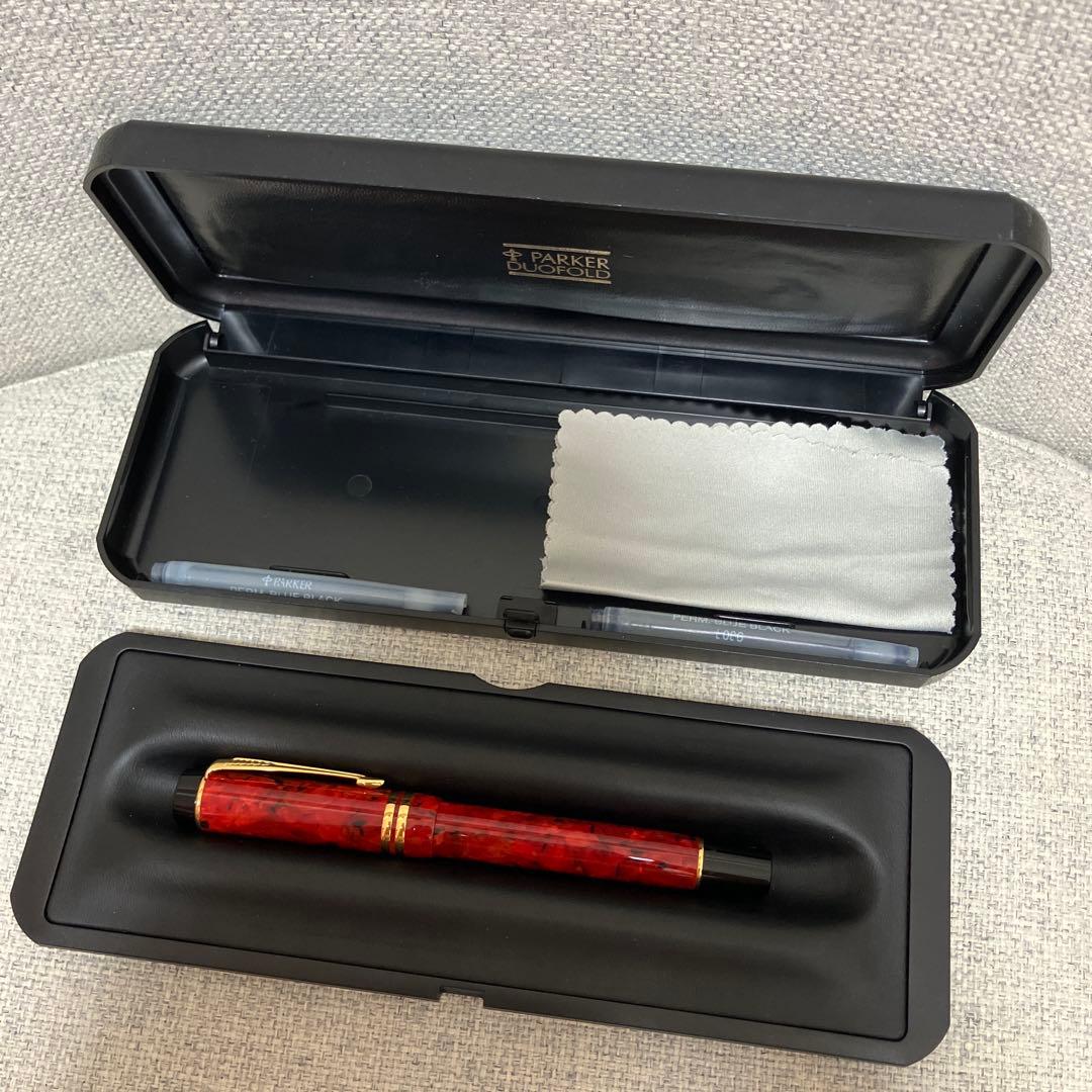 Parker DuoFold 万年筆 赤