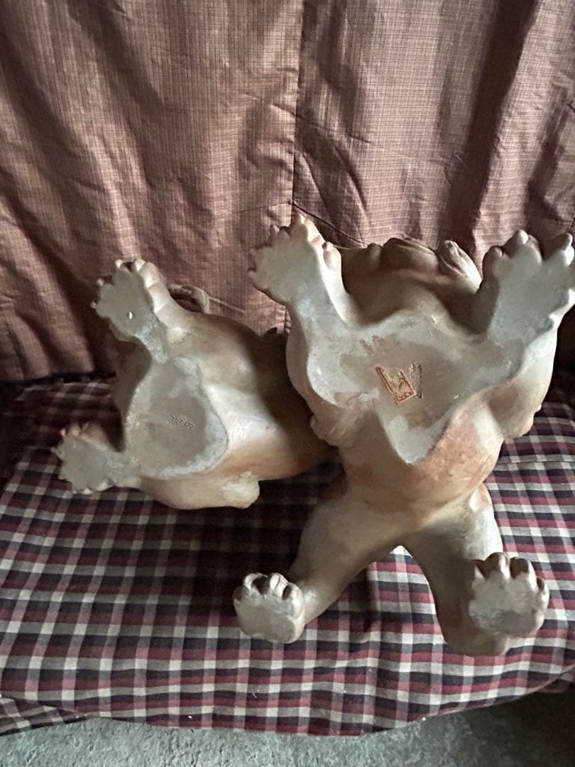 絡み獅子　から獅子　備前焼　信楽焼　店じまいSALE中