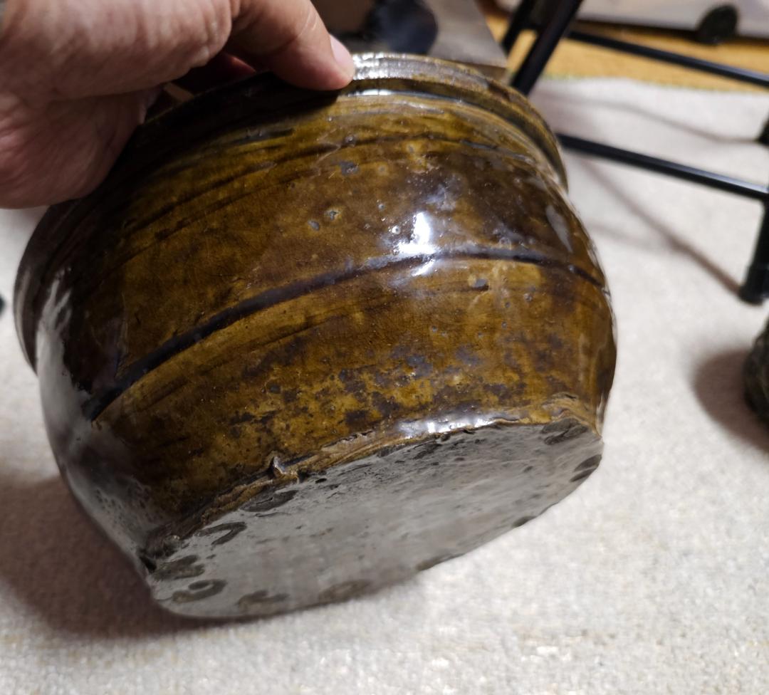 叩き黒唐津 水差し 貝伏目跡 お茶道具 古唐津 - メルカリ