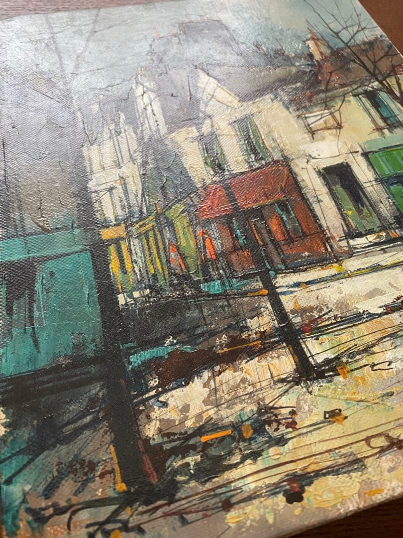 【真作】アルドー ALDO 油彩 3号 縦 街角風景 #22896