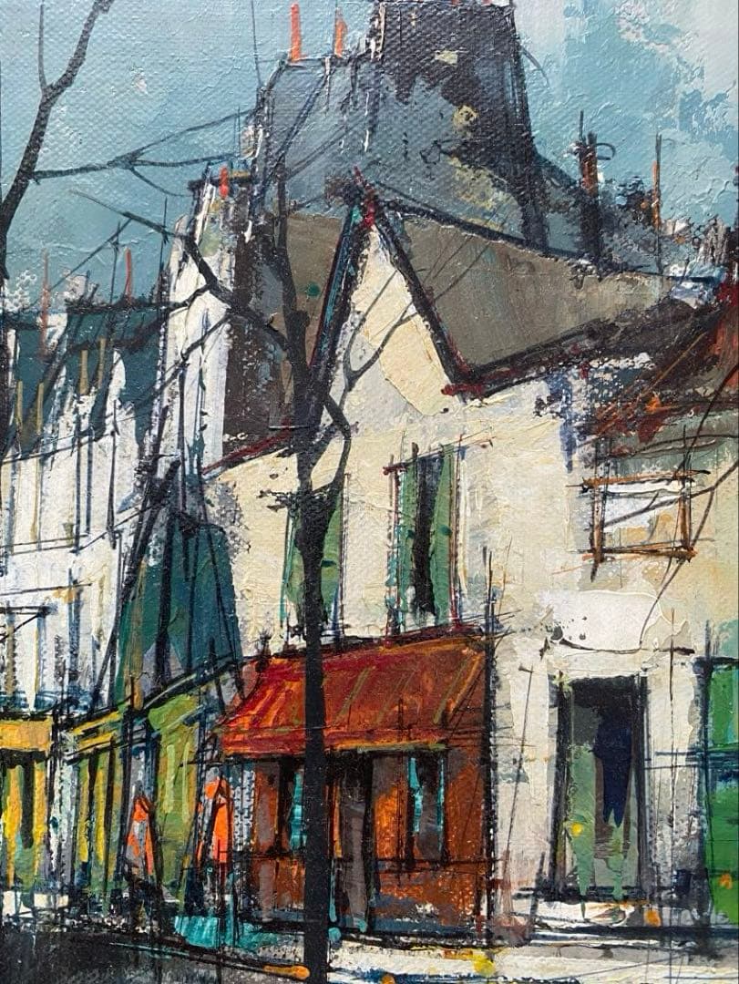 【真作】アルドー ALDO 油彩 3号 縦 街角風景 #22896