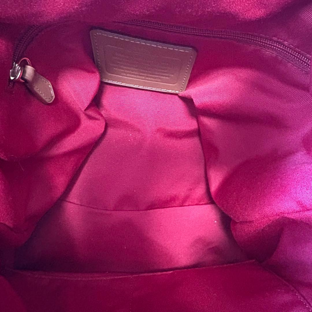 【激美品】COACH コーチ ショルダーバッグ 巾着 シグネチャー デニム