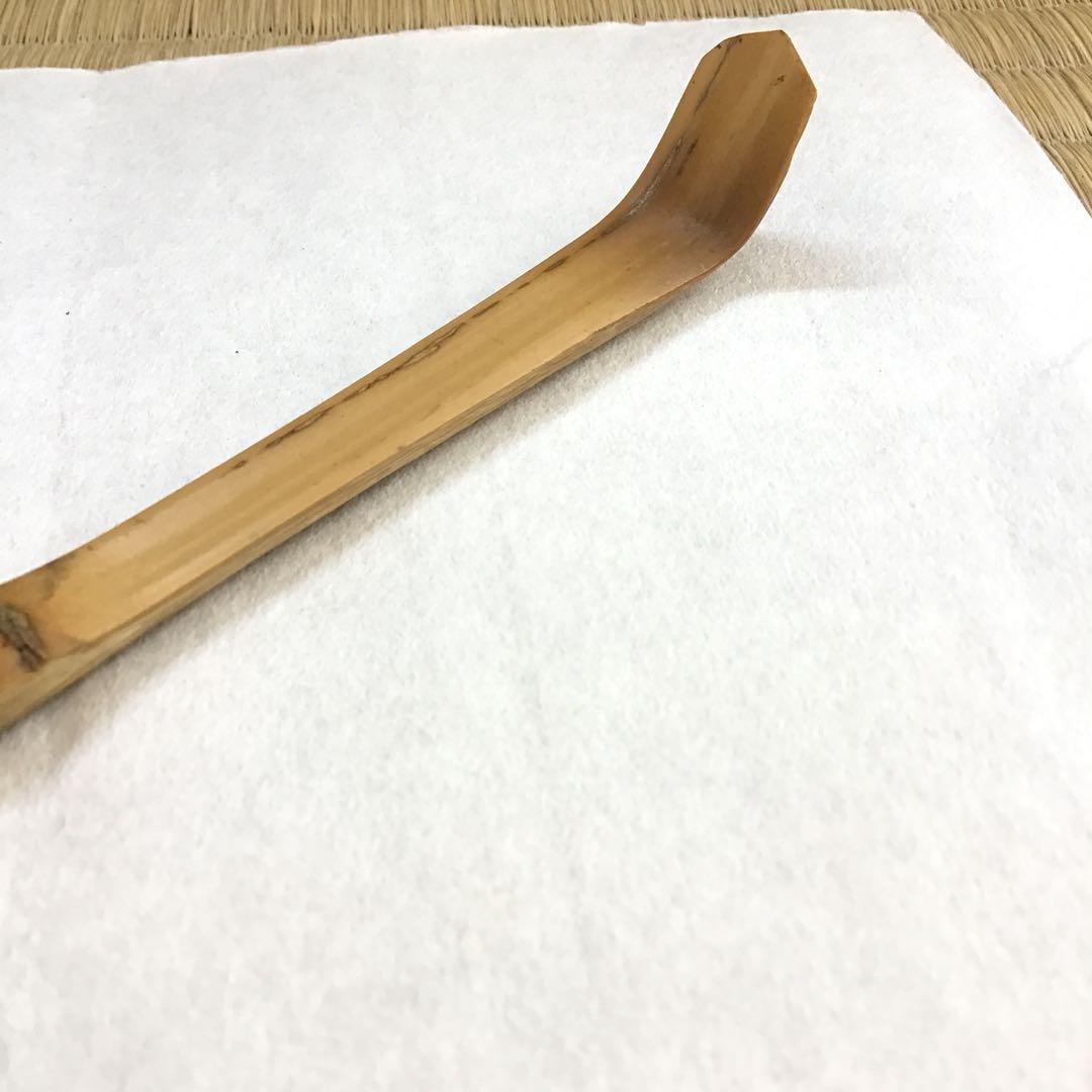 茶道具 茶杓 銘:蟬時雨 十一代松尾宗倫作 葆光斎書付 共