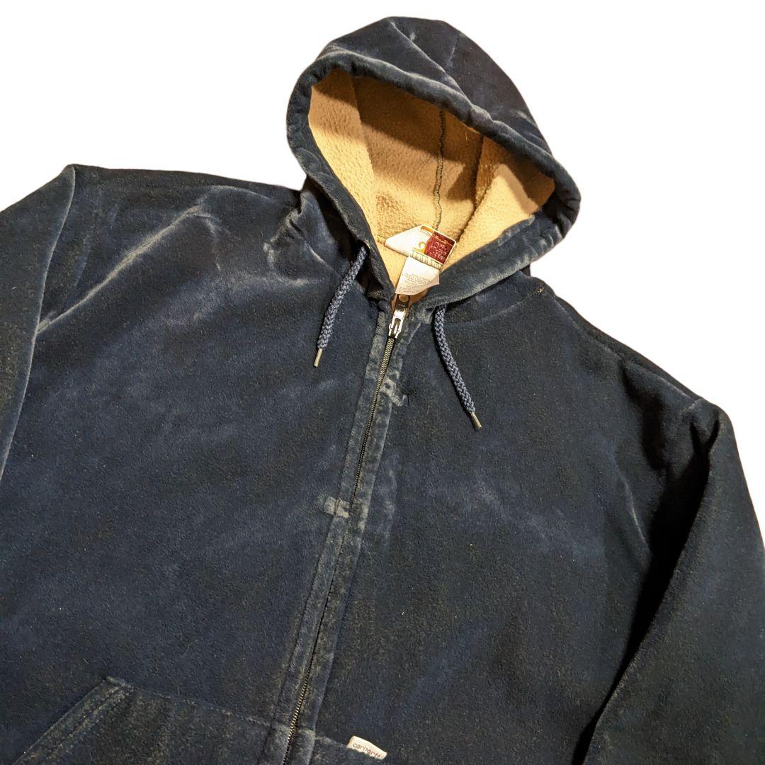 Carhartt 90s ベロア ダックパーカー アクティブジャケット - メルカリ