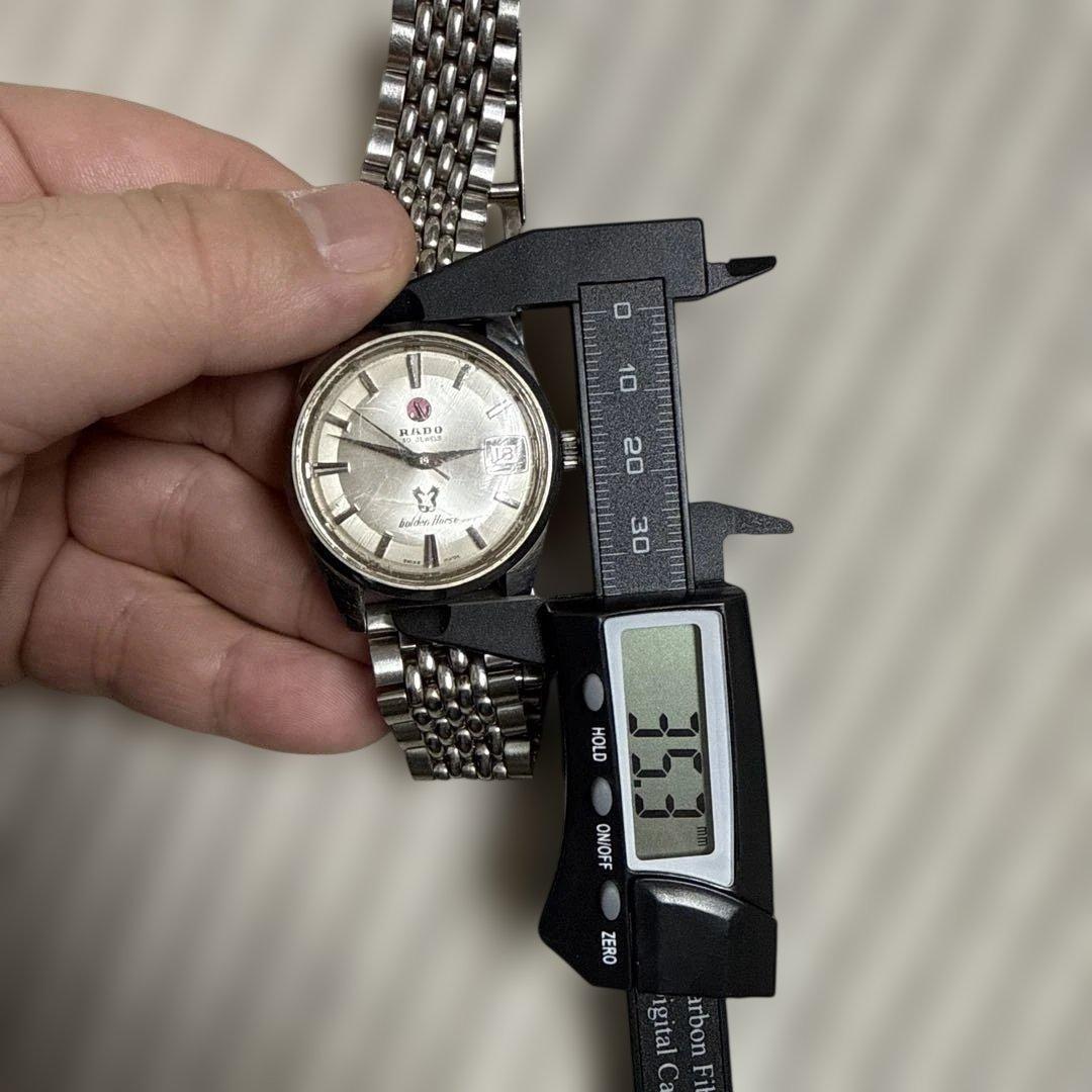 【稼動品】RADO 自動巻き時計 シルバー　GOLDEN HORSE