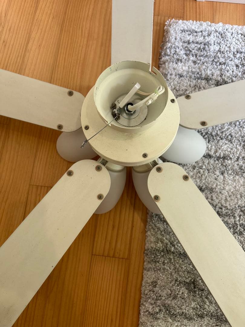 オーデリック　シーリングファン 5枚羽根 6灯 リモコン付き