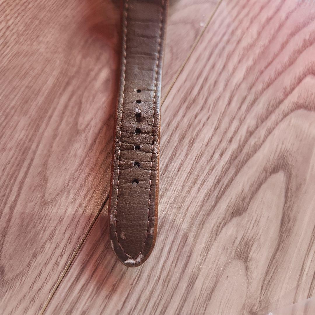 自動巻きアナログ時計 シルバー/ブラウン