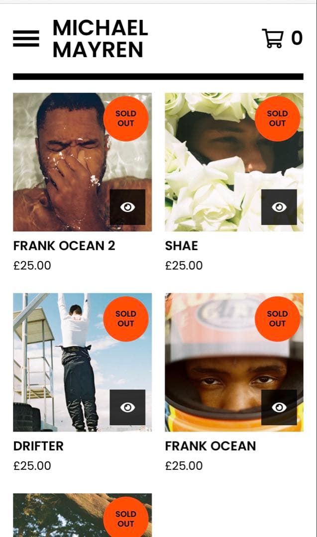 最終価格 Frank Ocean プリント セット Michael Mayren - メルカリ