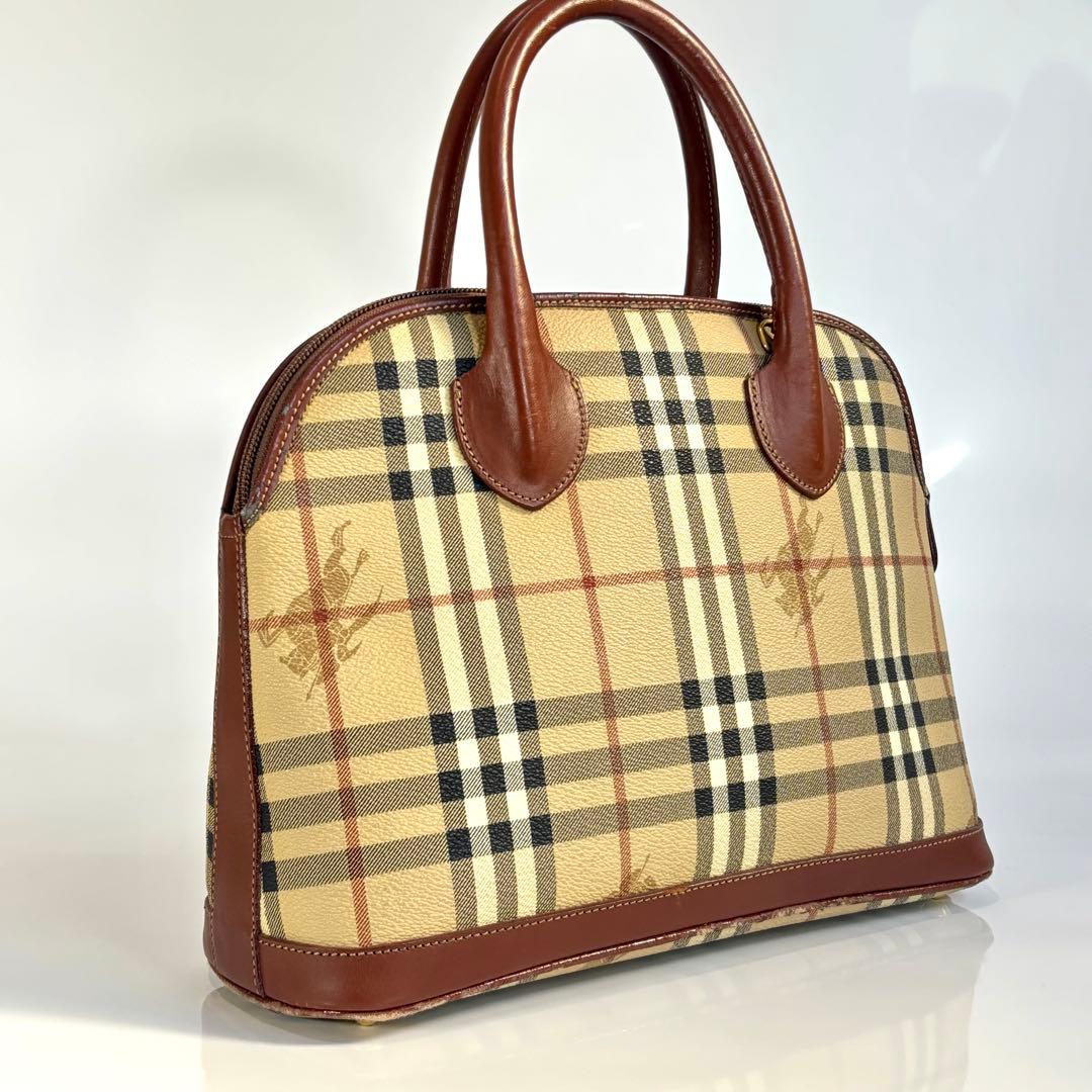 バーバリーズ ノバチェック 2WAY ハンドバッグ ショルダー PVC レザー