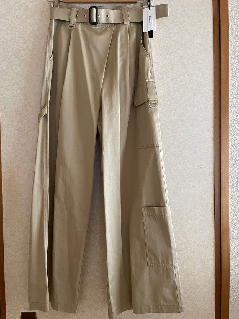 処分価格　2024グレースコンチネンタル 　アシンメトリーワークパンツ　38新品