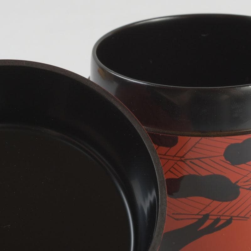 茶道具 中村宗悦作 朱塗 玄々斉好 曙棗 共布共箱 V 9398