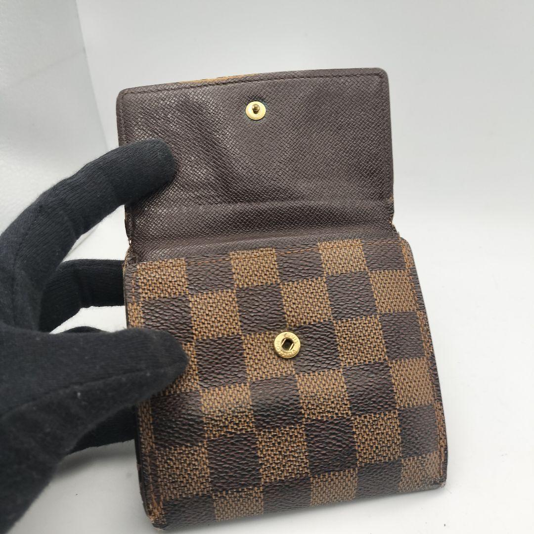 ルイヴィトン 折財布 財布 ダミエ エベヌ ポルトモネビエカルト