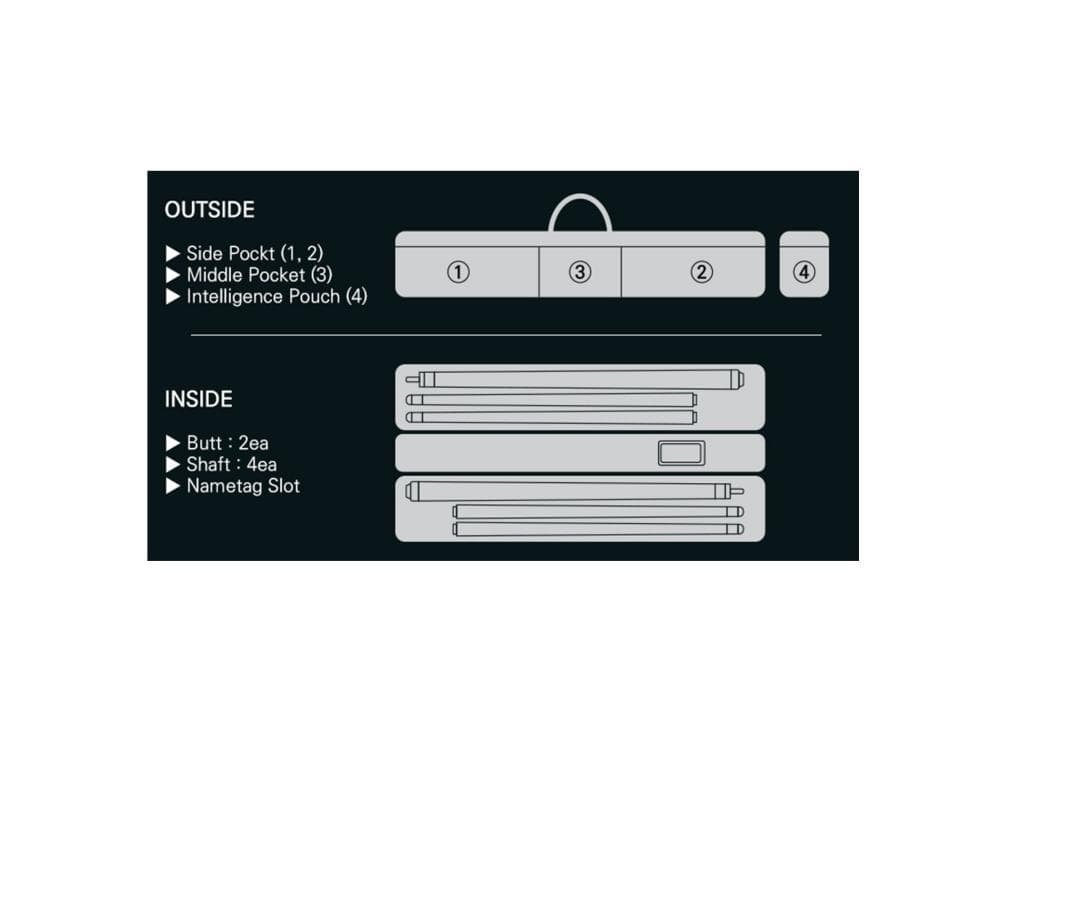 GORINA ビリヤード　キュー　ケース 　カーキ