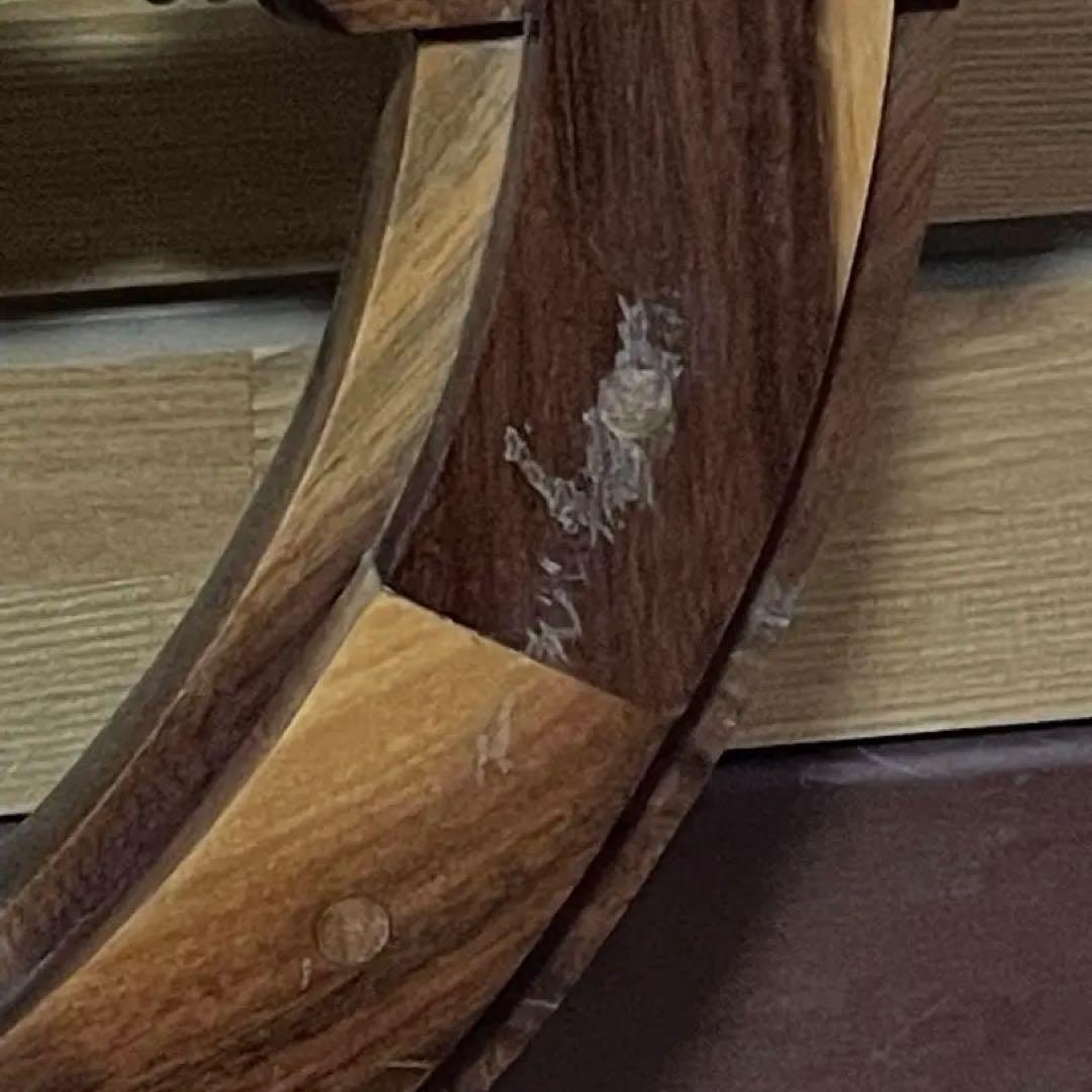 レトロ 船 舵 かじ インテリア お洒落 バー レストラン 木製 約60cm