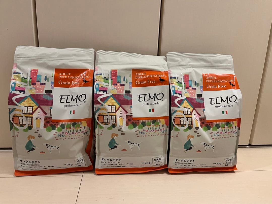 エルモ ドッグフード ダック＆ポテト 3袋 ELMO エルモ ドッグフード 成